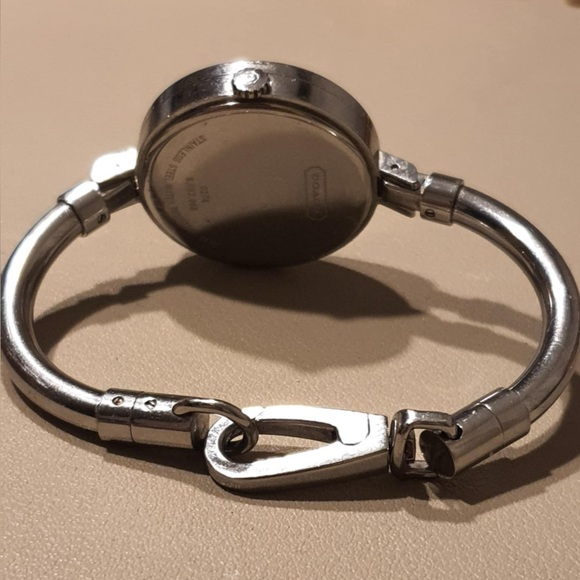 Vintage Coach Silver Rhinestone Interchangeable Bezel Women's Watch - Picture 2 of 3